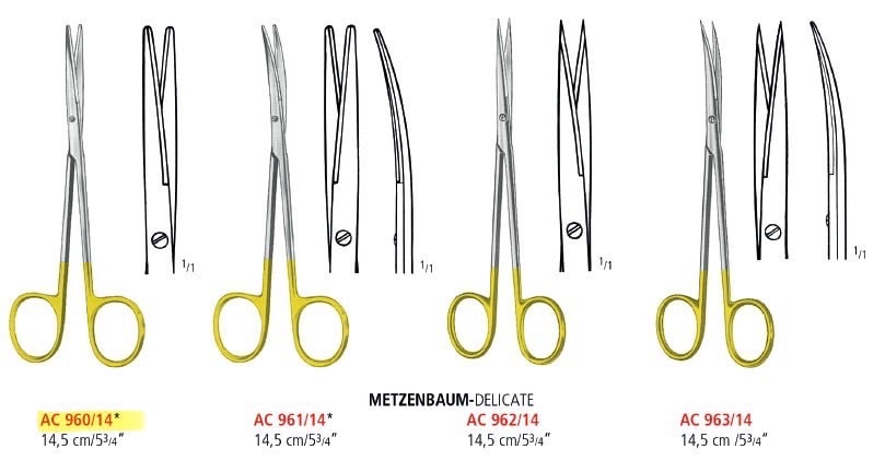 METZENBAUM/METZENBAUM-DELIC./METZENBAUM-DELICATE SCS TUC STR/CVD BL/BL  For veterinary use